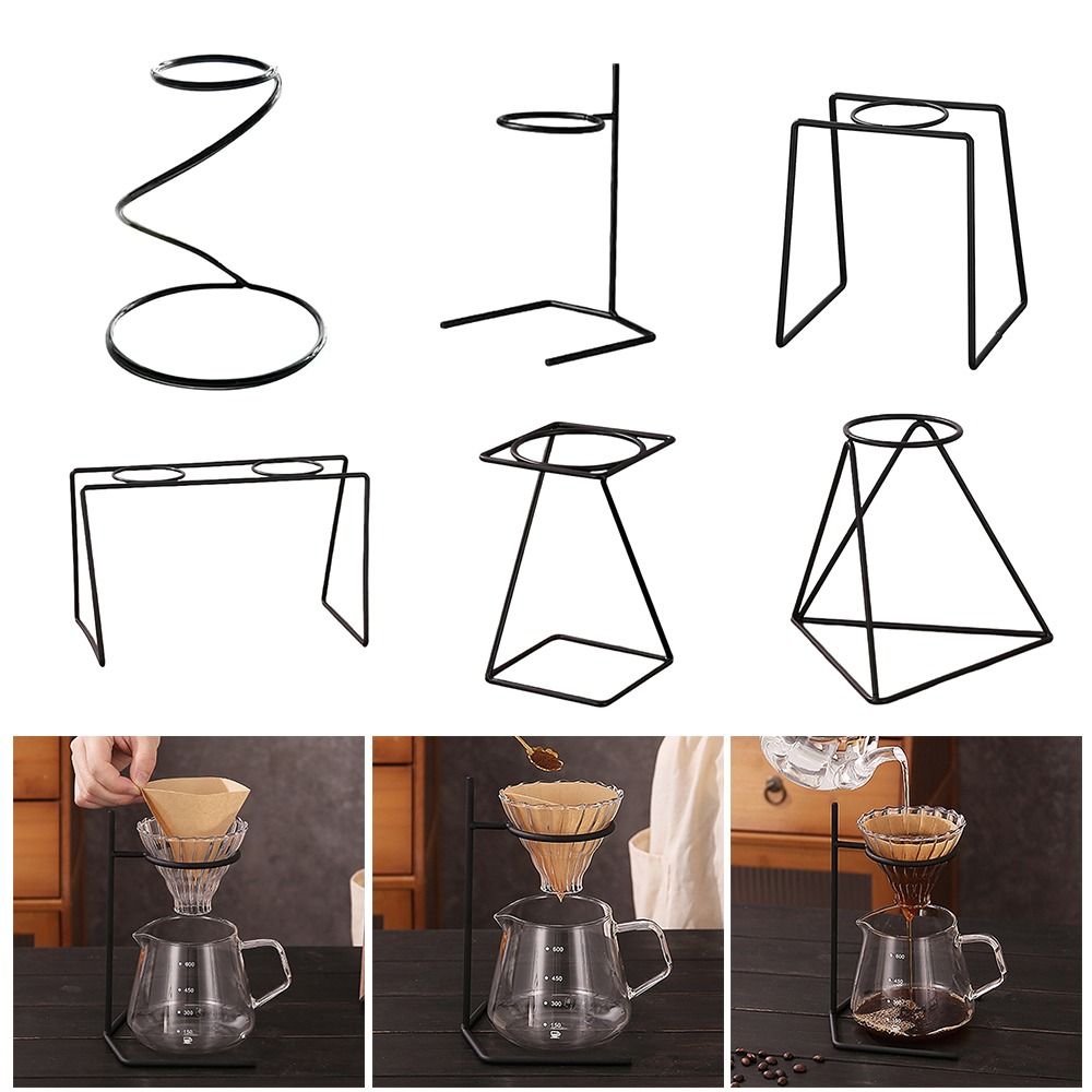 Coffee Equipment Holder - Black Coffee Filter Cup Holder Iron
