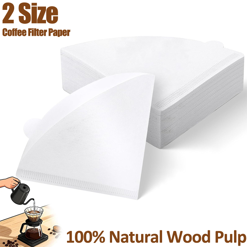 Coffee Equipment Distributor - 2 Size Coffee Filter Paper V-Shaped
