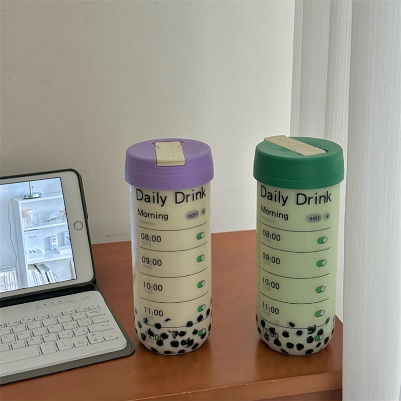 Glass Water Bottle With Time M - Coffee Equipment Gift review and price