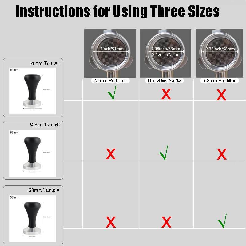 1PC 51/53/58mm Espresso Tamper - Coffee Equipment Distributor review and price