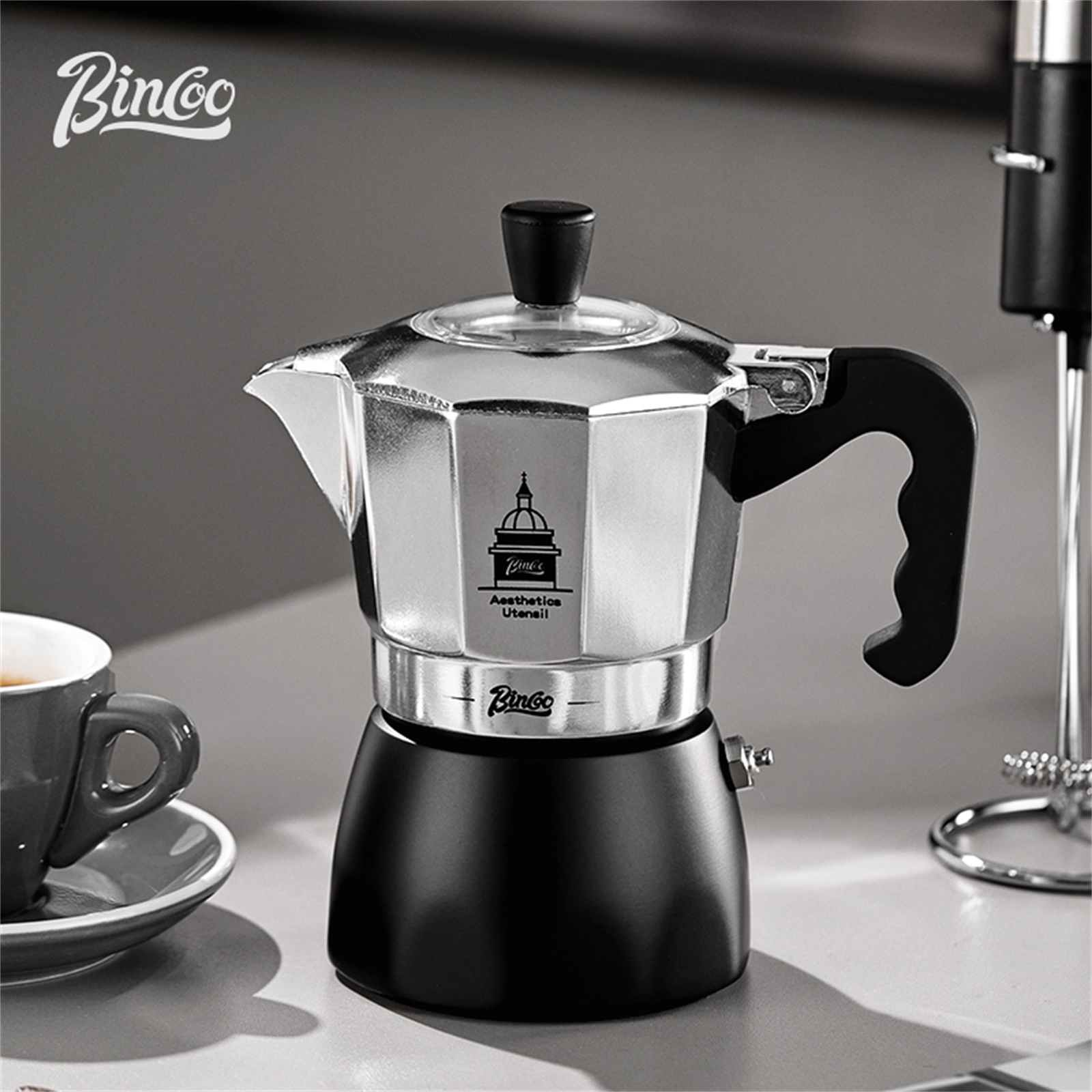 BINCOO Double Valve Moka Pot，E - Coffee Equipment For Sale review and price