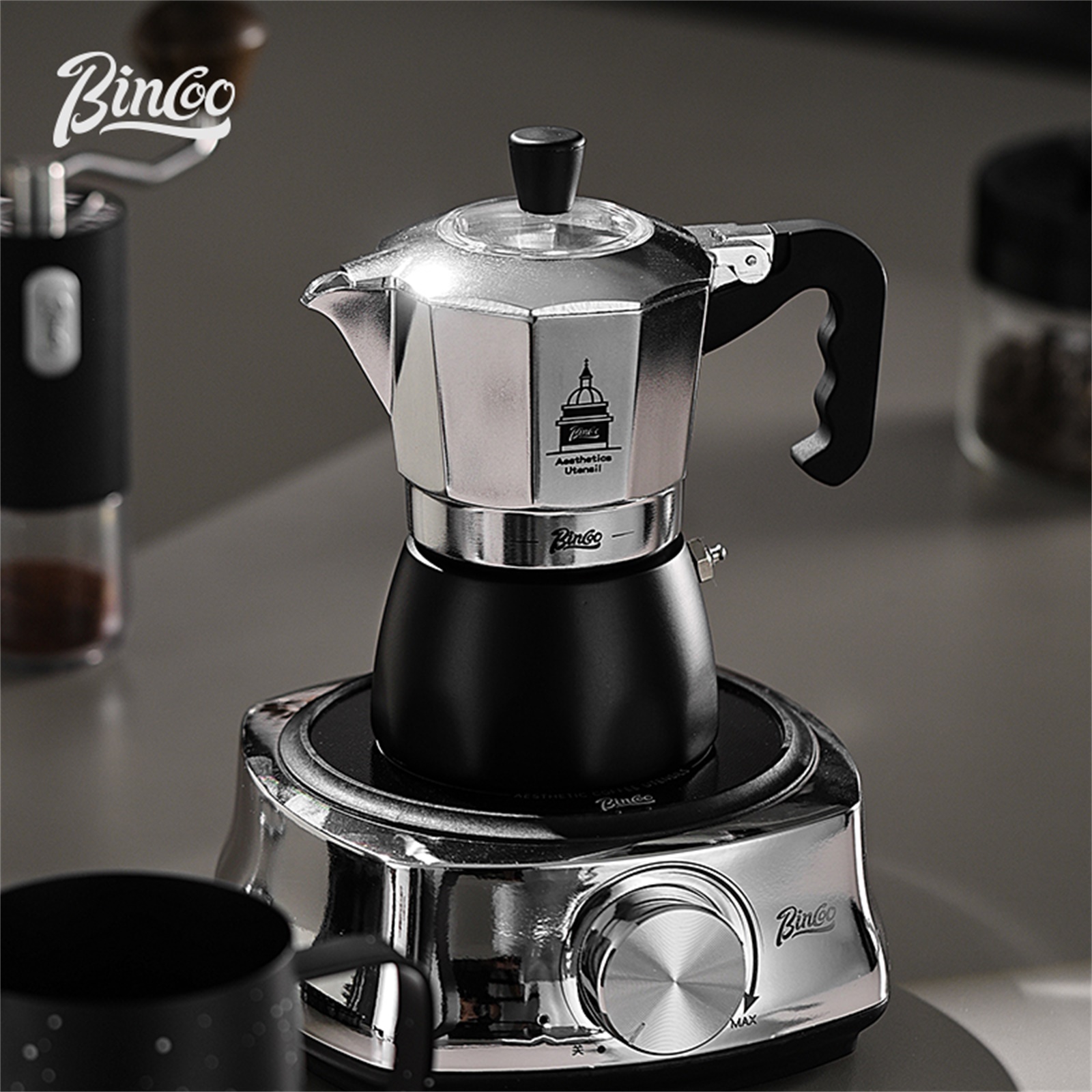 BINCOO Double Valve Moka Pot，E - Coffee Equipment For Sale review and price