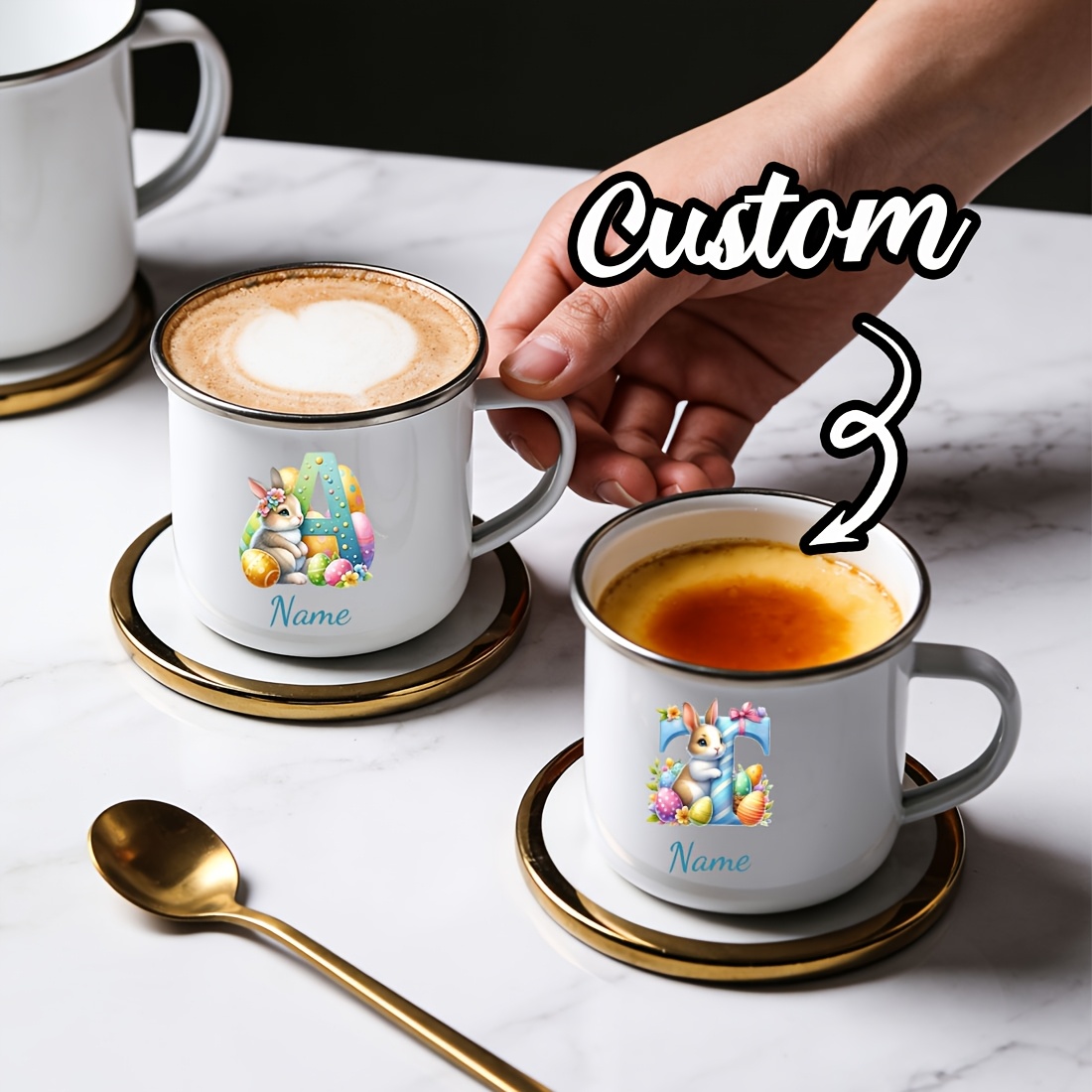 Personalized Mug Floral Initia - Coffee Equipment Gift review and price