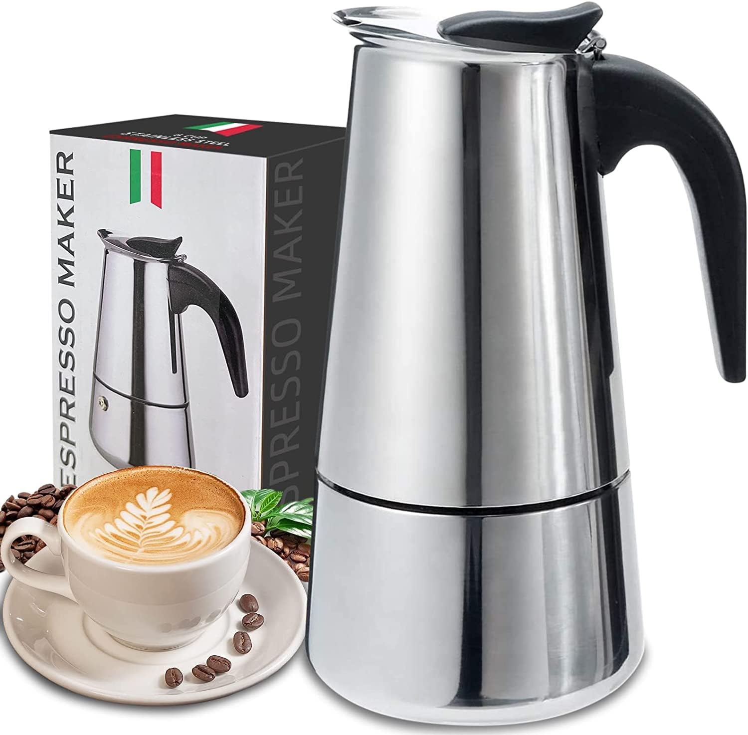 4/6/9 Cups Moka Pot Caffe Mach - Coffee Equipment For Sale review and price