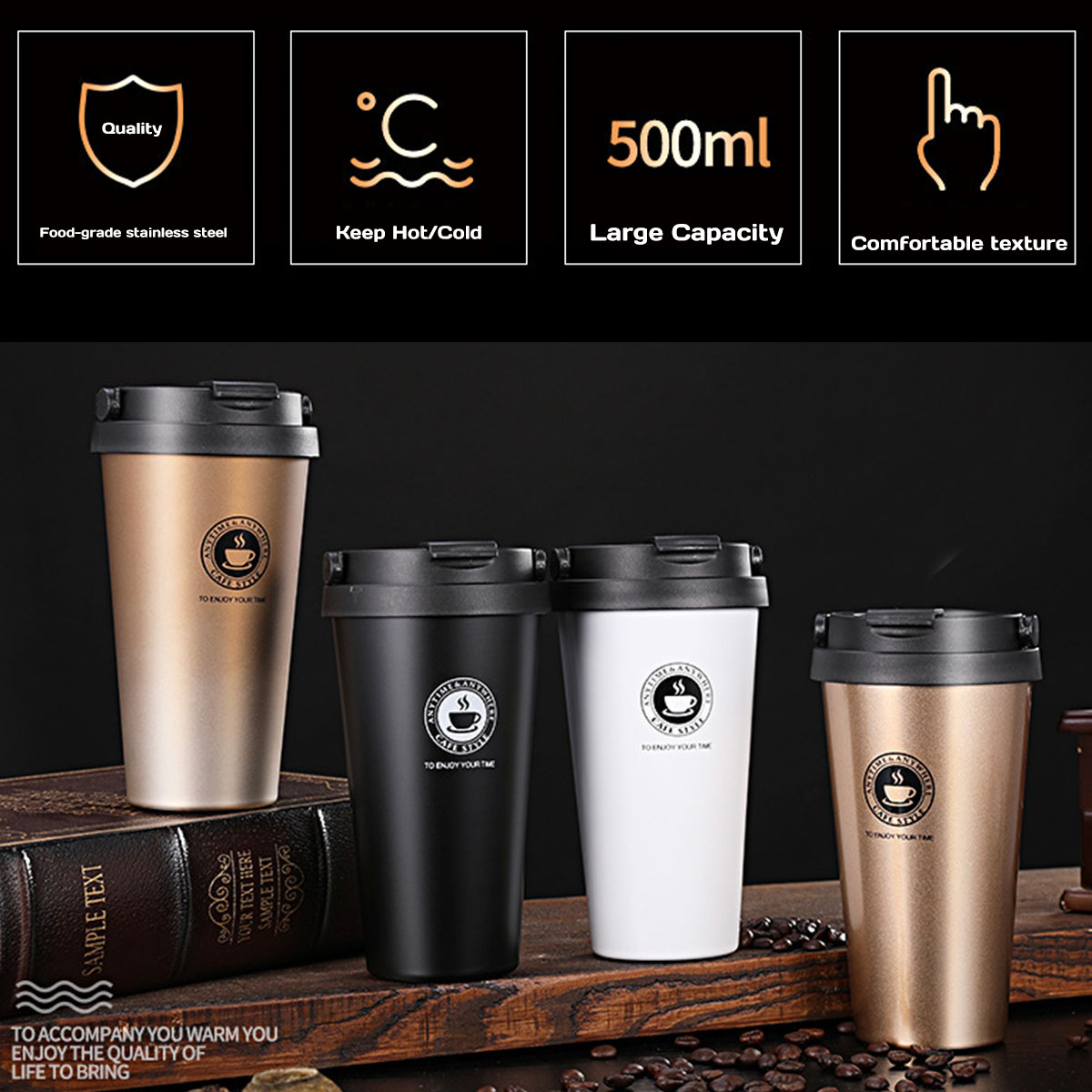 Insulated Travel Coffee Mug 16 - Coffee Equipment Gift review and price